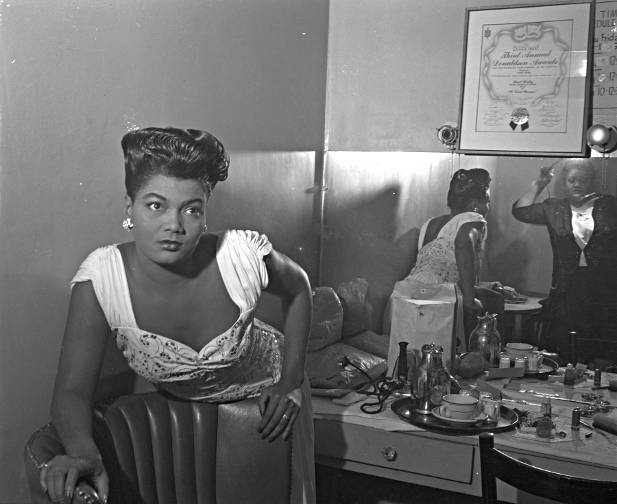 Pearl Bailey in her dressing room, ca. 1942. Paul Henderson, HEN.00.A2-247.