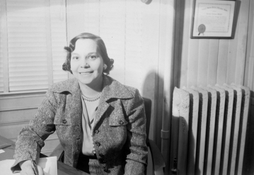 Juanita Jackson Mitchell (1913-1992), seated in office. Paul Henderson, circa 1951. Maryland Historical Society, HEN.00.B1-040.