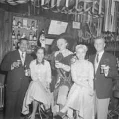 Interior of unidentified bar. Promotional photograph for Hals Beer, circa 1953. Paul Henderson, HEN.00.A1-013.