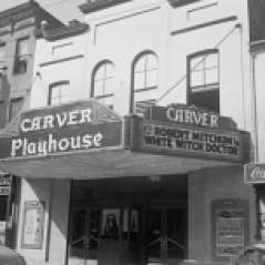 Exterior view of Carver Playhouse, 1429 Pennsylvania Avenue, Baltimore, circa 1953. Paul Henderson, HEN.00.B1-031.